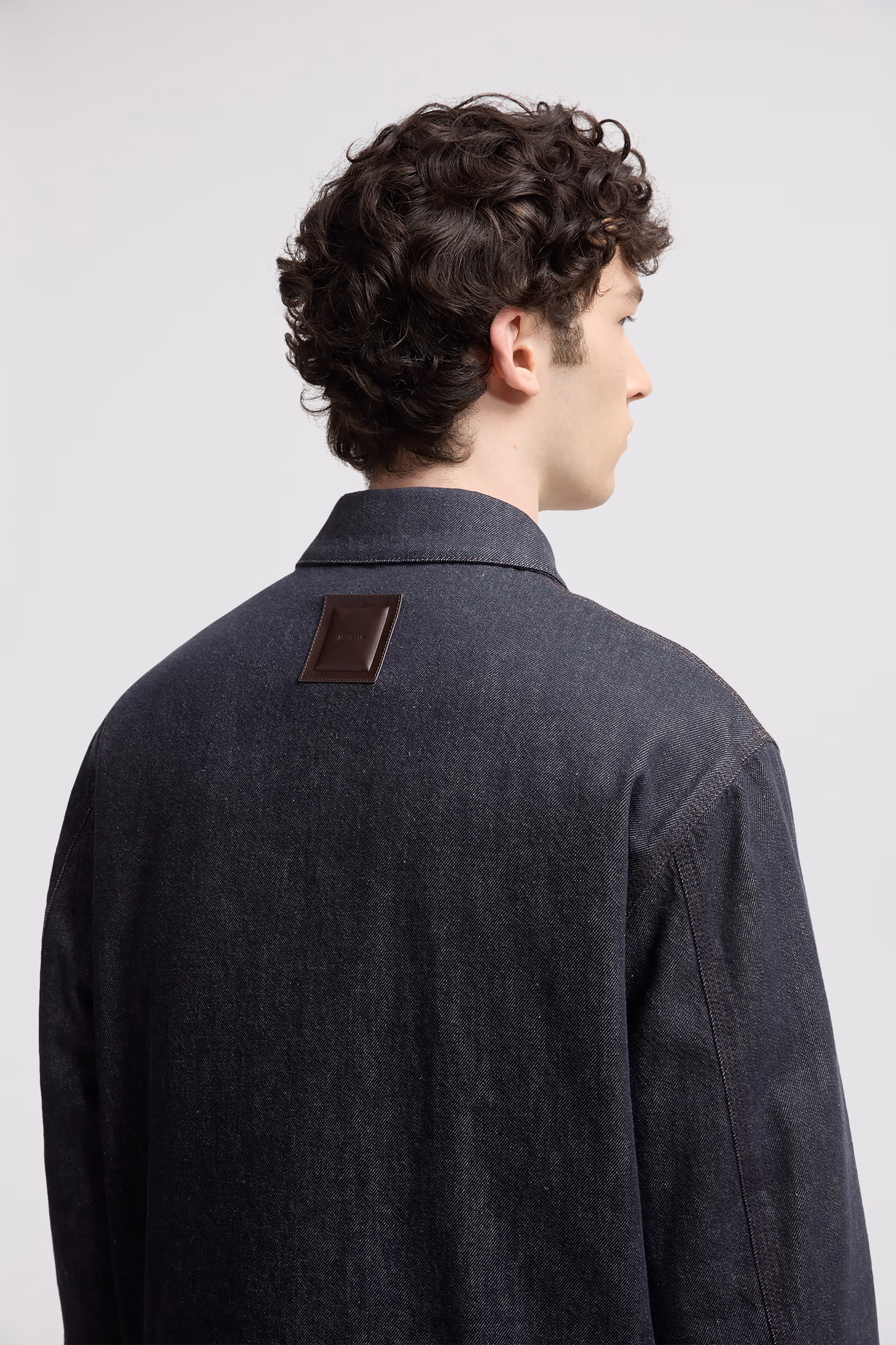Ormoy Denim Down Shirt Jacket Men Denim Blue Moncler 6